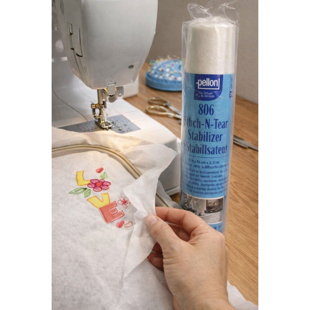 Pellon 806 Stitch‑N‑Tear Stabilizer 15x3 Yards Sew‑In Embroidery Applique